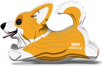 Eugy puzzle 3D chien Welsh Corgi - kit créatif en carton écologique-3