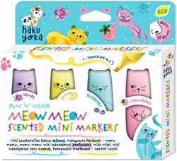 Haku Yoka set de feutres - Mini Markers Meow Meow multicolore