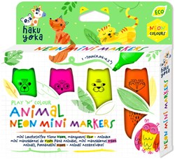 Haku Yoka feutres animaux - set de mini marqueurs pour enfants