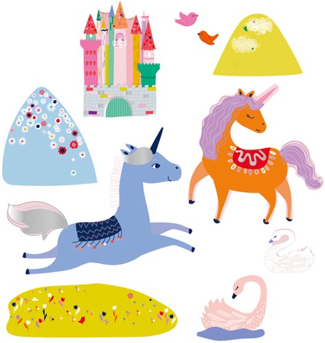 Avenir sticker pockets licorne - set de stickers créatifs pour enfants-2
