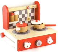 Viga Toys Modèle de table de bloc de cuisine pliable 6 pièces