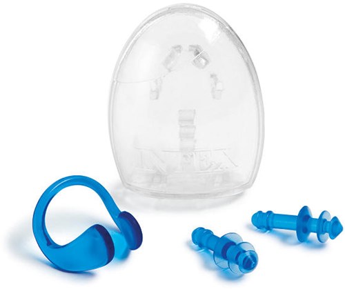Intex bouchons d'oreilles et pince-nez - accessoire de natation silicone bleu
