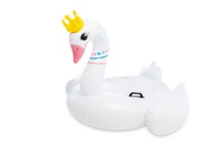 Intex cygne gonflable jouet de piscine ride-on 188x124cm blanc