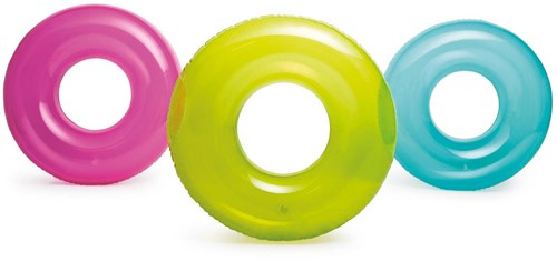 Intex bouée transparente 76 cm - jouet de piscine 3 couleurs