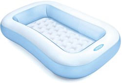 Intex Piscine bébé gonflable bleue - 166 x 100 x 28 cm - piscine enfant