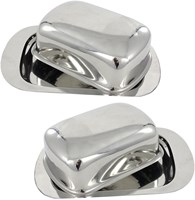 Svenska Living beurrier inox argenté 19x15 cm boîte à beurre cuisine-3