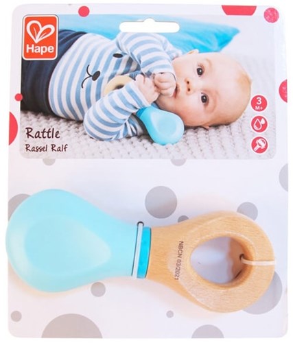 Hape hochet Twist Rattle n Roll jouet bébé bois coloré-2