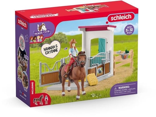 schleich HORSE CLUB Paardenbox met Hannah en Cayenne 42710
