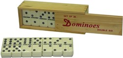 Twisk jeu de dominos grand format en boîte en bois - jeu de réflexion classique