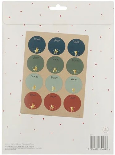 Folat autocollants cadeaux Saint-Nicolas étiquettes prénom 12 pcs papier-3