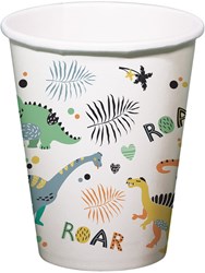 Folat gobelets en papier fête dinosaures 250ml 6 pièces décoration