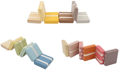 Échelle de Jacob en bois jouet sensoriel multicolore pastel