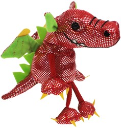 The Puppet Company marionnette doigt dragon rouge - jouet fantastique