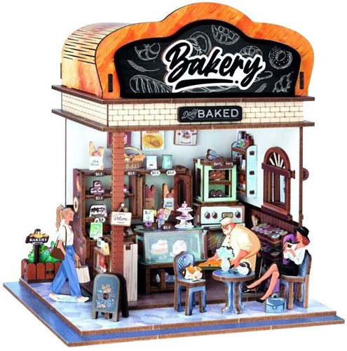 Buki diorama kit de construction boulangerie miniature avec éclairage LED-2