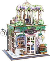 Buki kit de construction diorama boutique de fleurs en bois avec éclairage LED-2
