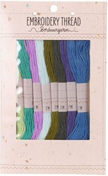 Set de fils à broder fil à coudre multicolore 8 pièces 8x7m créatif
