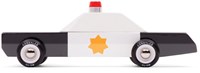 Candylab voiture jouet en bois - Police Cruiser voiture de police noir blanc-2