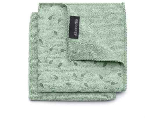 Brabantia chiffons microfibres jade green chiffons de nettoyage lot de 2-3