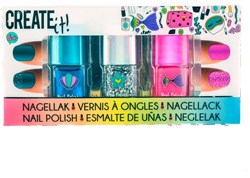 Create it! Vernis à ongles pailleté - Set beauté jouet 3 pièces