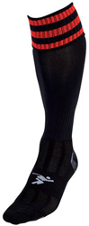 Precision chaussettes de football junior hautes noir-rouge confort respirant