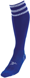Precision chaussettes de football junior bleu-blanc - Pro 3 Stripe sport