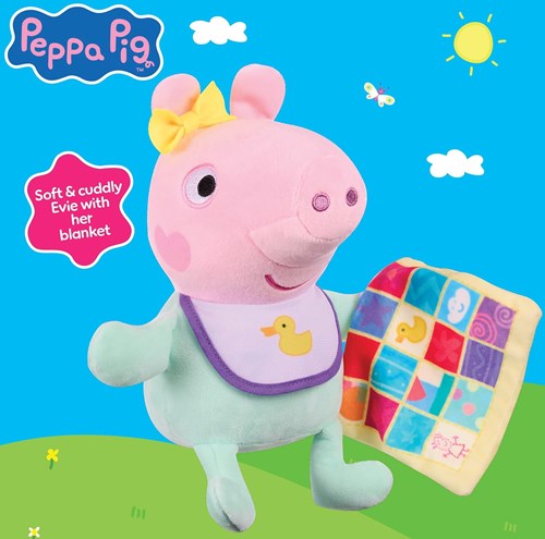 Chillfactor Peppa Pig peluche Evie avec couverture - jouet en peluche-2