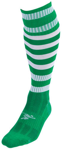 Precision Chaussettes de Football Hooped Junior Vert-Blanc Pro Sport