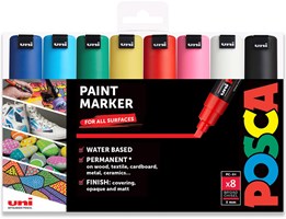 Planet Happy - Merk Posca stiften 8K