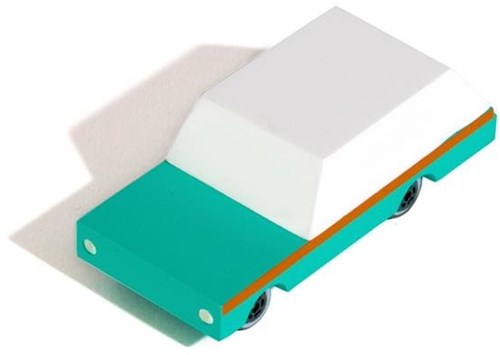 Candylab voiture en bois - voiture de course design vert teal