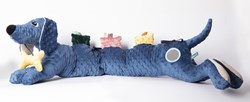 Mom's Care jouet sensoriel bébé - peluche teckel bleue et tour de lit