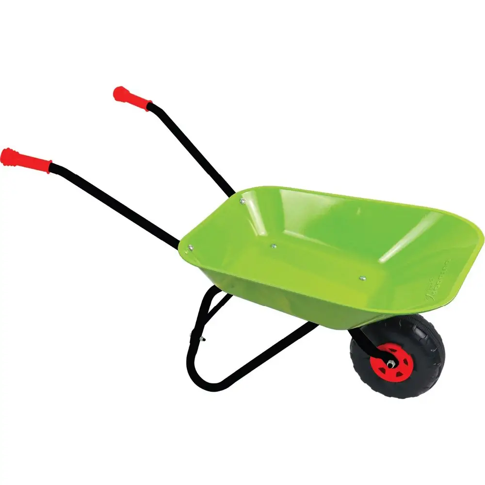 Vedes brouette jouet en métal vert noir pour enfants jardin