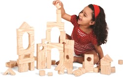 Edushape Blocs de mousse imitation bois - 80 pièces dans un sac