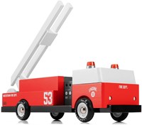Candylab voiture jouet en bois camion de pompier Americana Engine 53 multicolore