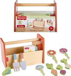 Fisher-Price ensemble d'outils de jardin en bois jouet pour enfants