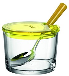 Montana pot à confiture en verre avec cuillère jaune - 220ml brunch citron vert