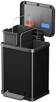 Hailo poubelle à pédale tri des déchets 2x9L noir - poubelle durable