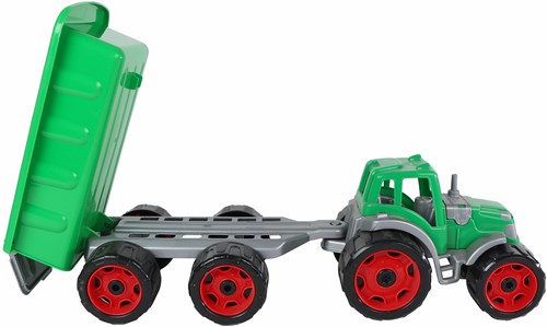 Van Manen tracteur jouet avec remorque vert - plastique - 52cm-3