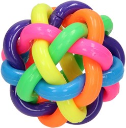 Balle rebondissante jouet arc-en-ciel – balle tressée colorée 7 cm