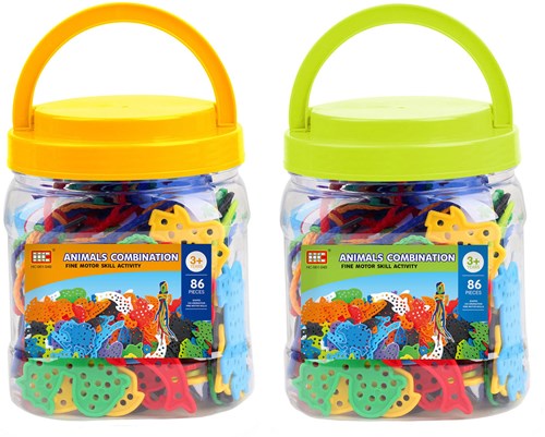 Rijgdieren boîte de rangement jouet éducatif 86 pièces coloré-2