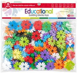 Disques de construction Fleurs - jouet créatif coloré 140 pièces