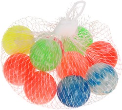 Lobbes balles rebondissantes jouet set coloré - 10 pièces - amusement