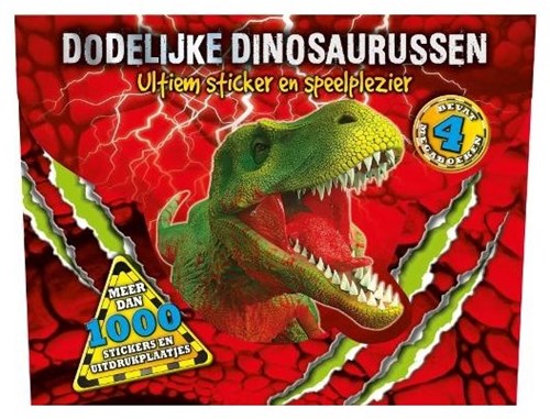 Dodelijke dinosaurussen livre de stickers plaisir de jeu ultime enfants