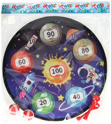 Cible à scratch espace - jeu de fléchettes enfant motif espace avec accessoires