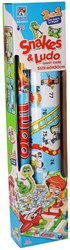 Jeu de société XL recto-verso Ludo et Snakes carton 60x50 cm jeu enfant
