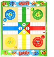 Jeu de société XL recto-verso Ludo et Snakes carton 60x50 cm jeu enfant-3