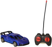 Voiture de course RC télécommandée bleu noir jouet voiture-3