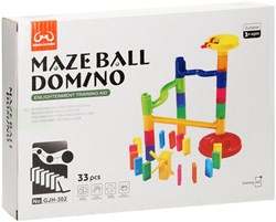 Circuit à billes set de dominos jouet 33 pièces plastique pour enfants