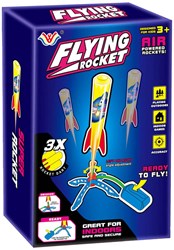 Base de lancement de fusée jouet avec 3 fusées en mousse pour enfants