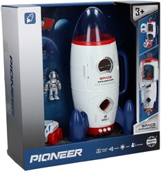 Fusée spatiale jouet véhicule astronaute lumière et son 3pcs