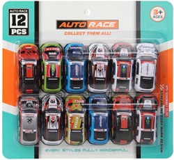 Coffret voitures de course jouet métal 12 pièces - voitures colorées pour enfants